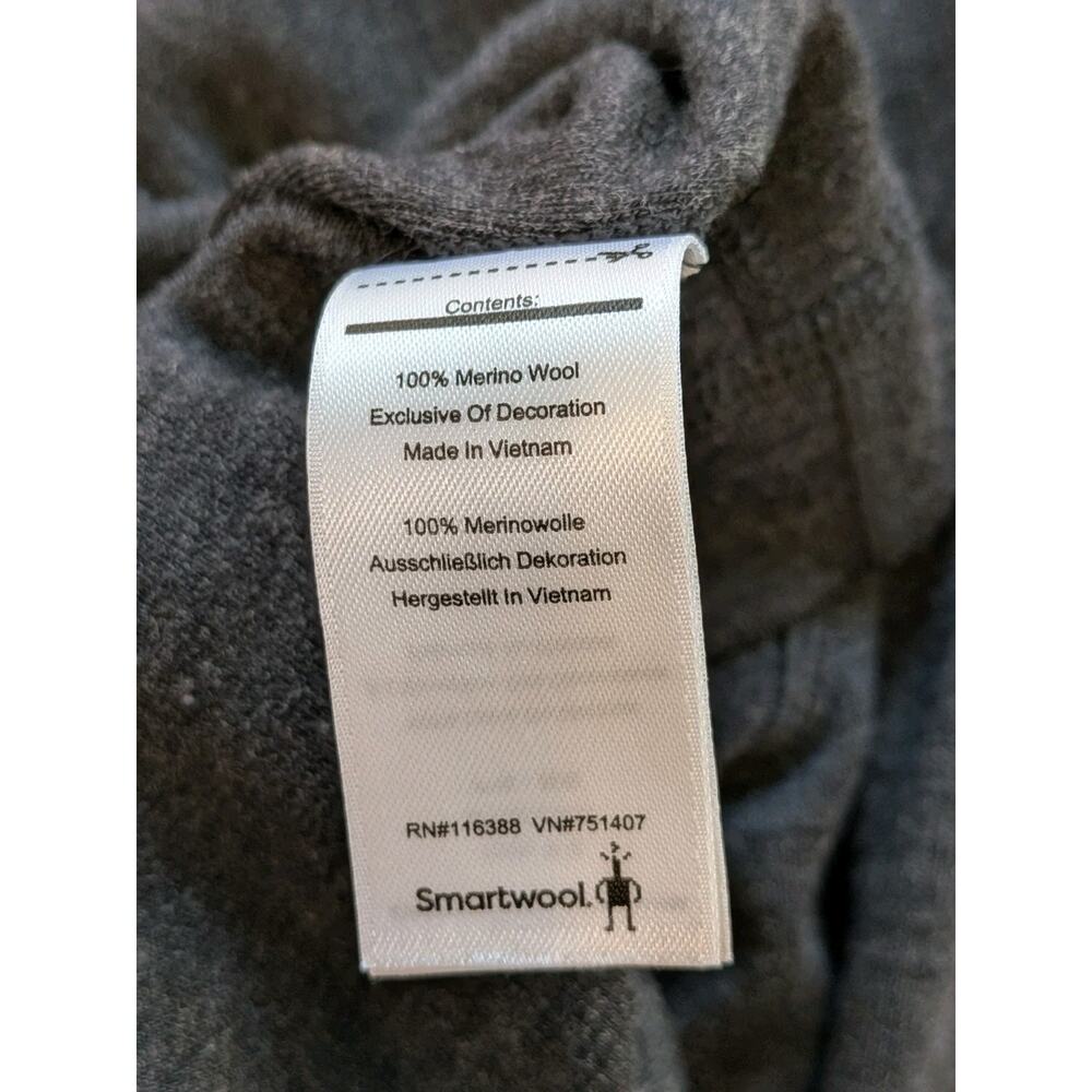 Smartwool Sweater Women Large Gray Merino 250 1/4 Zip Layer Hiking Outdoor - Picture 7 of 10